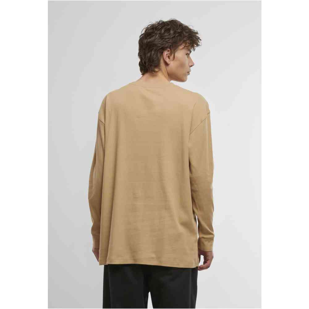 Urban Classics - Organic Boxy Rib Lange Ã¤rmel top - Beige